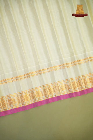 GADWAL PURE SILK GAP BORDER HANDLOOM SAREE