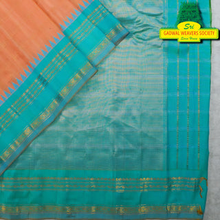 GADWAL PURE SILK HANDLOOM SAREE WITH GAP BORDER