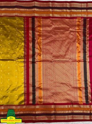 Narayanpet Pure Silk Saree with temple border