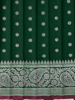 GADWAL PURE SILK HANDLOOM SAREE WITH MAHARANI TURNING BORDER
