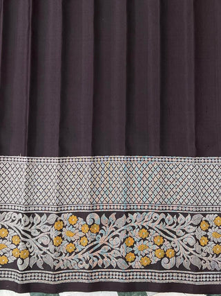 GADWAL PURE SILK HANDLOOM SAREE WITH MAHARANI TURNING BORDER