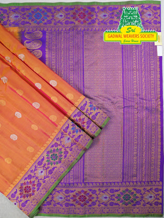 GADWAL PURE SILK HANDLOOM SAREE WITH BORDER