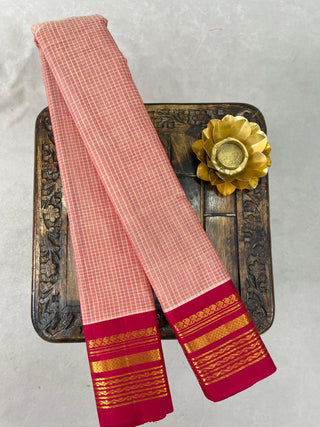 GADWAL PURE COTTON CHECKS HANDLOOM SAREE