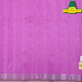 GADWAL PURE SILK HANDLOOM SAREE WITH  GAP AND KUTTU TEMPLE BORDER