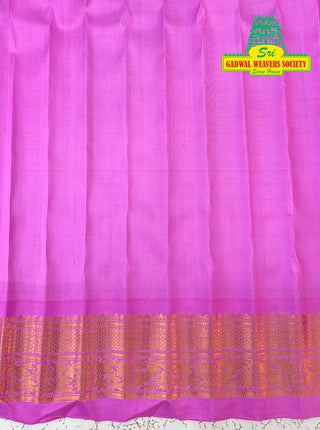 GADWAL PURE SILK HANDLOOM SAREE WITH GANGA JAMUNA BORDER