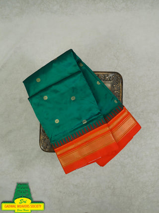 Narayanpet Pure Silk Saree with temple border