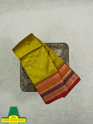 Narayanpet Pure Silk Saree with temple border