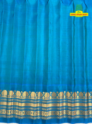 GADWAL PURE SILK HANDLOOM SAREE WITH GANGA JAMUNA BORDER