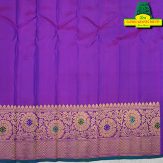 GADWAL PURE SILK HANDLOOM BROCADE SAREE WITH MAHARANI MEENAKARI BORDER