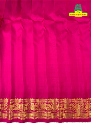 GADWAL PURE SILK HANDLOOM SAREE WITH GANGA JAMUNA BORDER