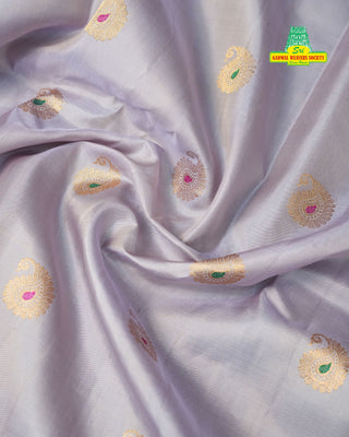 GADWAL PURE SILK HANDLOOM SAREE WITH GANGA JAMUNA BORDER