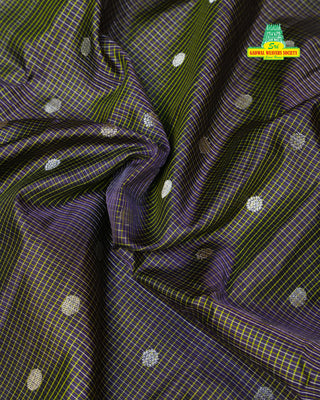 GADWAL PURE SILK CHECKS BUTTA HANDLOOM SAREE