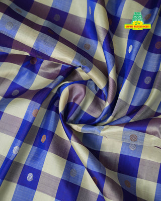GADWAL PURE SILK HANDLOOM CHECKS BUTTA SAREE