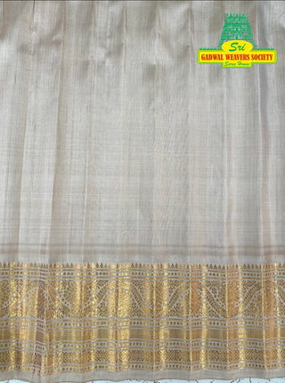 GADWAL PURE SILK HANDLOOM SAREE WITH GANGA JAMUNA BORDER