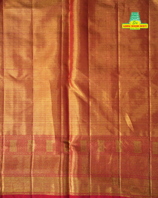 EXCLUSIVE KANCHIPURAM PURE SILK TISSUE BROCADE SAREE