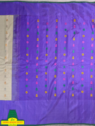 GADWAL PURE SILK HANDLOOM SAREE WITH KUTTU TEMPLE BORDER