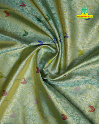 EXCLUSIVE KANCHIPURAM PURE SILK TISSUE BROCADE SAREE