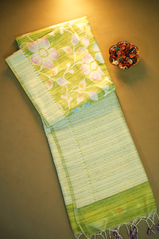 MANGALAGIRI LINEN COTTON SAREE