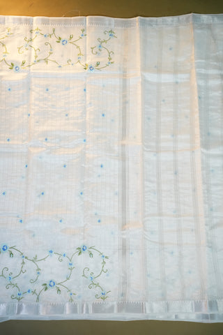 MANGALAGIRI SILK SAREE WITH EMBROIDERY WORK