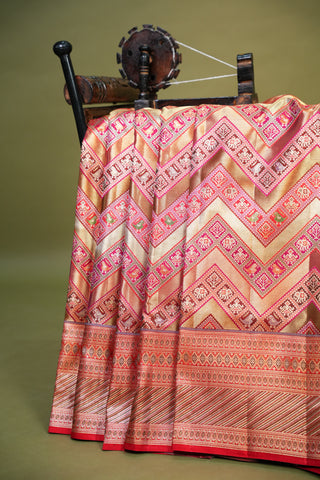 KANCHIPURAM PURE SILK TISSUE BROCADE SAREE