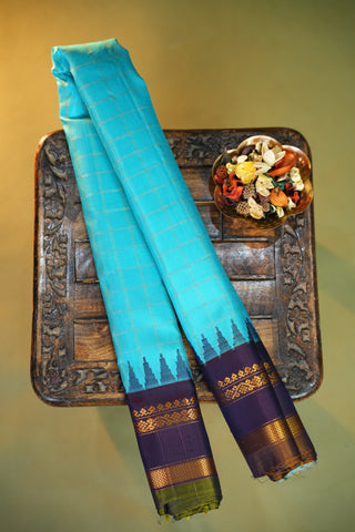 GADWAL PURE SILK GAP BORDER HANDLOOM SAREE
