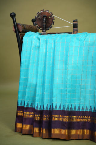 GADWAL PURE SILK GAP BORDER HANDLOOM SAREE
