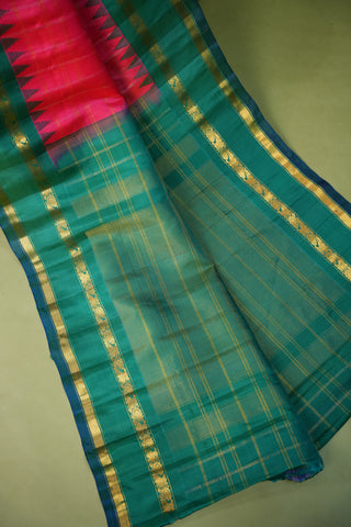 GADWAL PURE SILK GAP BORDER HANDLOOM SAREE