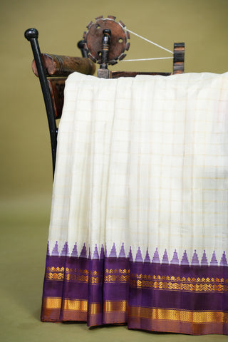 GADWAL PURE SILK GAP BORDER HANDLOOM SAREE