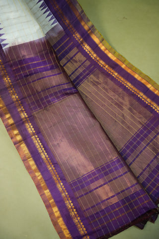 GADWAL PURE SILK GAP BORDER HANDLOOM SAREE
