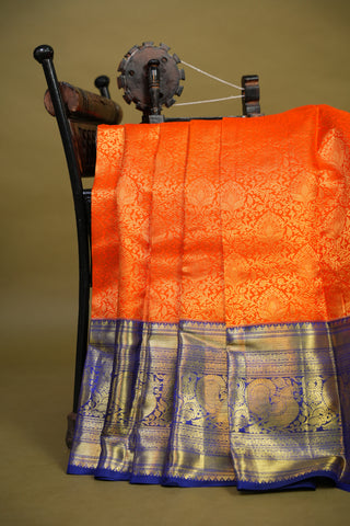 KANCHIPURAM PURE SILK HANDLOOM BROCADE SAREE