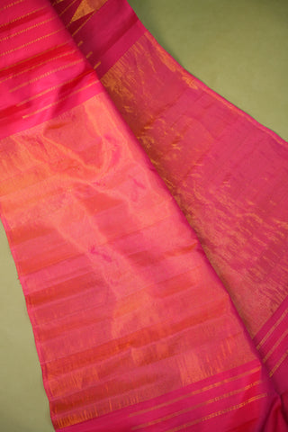 GADWAL PURE SILK TISSUE BORDER HANDLOOM SAREE