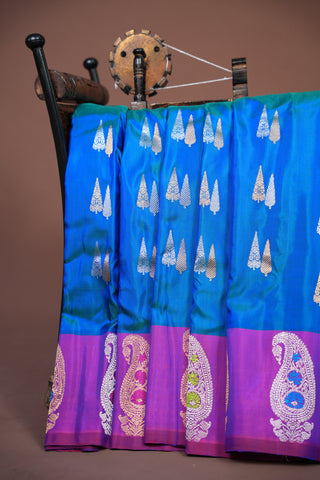 GADWAL PURE SILK HANDLOOM SAREE WITH BUTTA BORDER