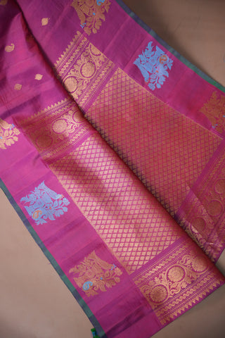GADWAL PURE SILK HANDLOOM SAREE WITH BUTTA BORDER