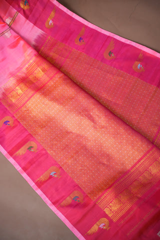 GADWAL PURE SILK HANDLOOM SAREE WITH BUTTA BORDER