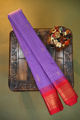 GADWAL PURE COTTON CHECKS SAREE
