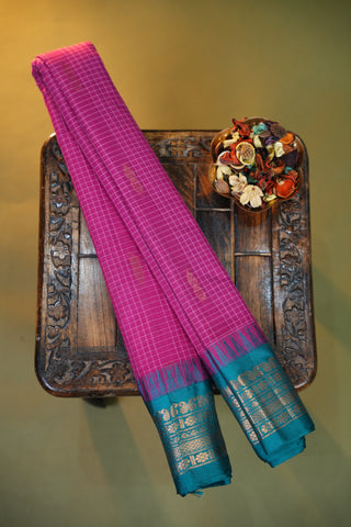 GADWAL PURE COTTON CHECKS SAREE