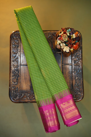 GADWAL PURE COTTON CHECKS SAREE