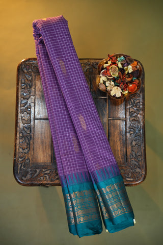 GADWAL PURE COTTON CHECKS SAREE