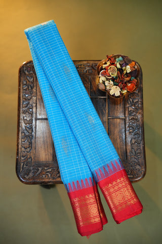 GADWAL PURE COTTON CHECKS SAREE