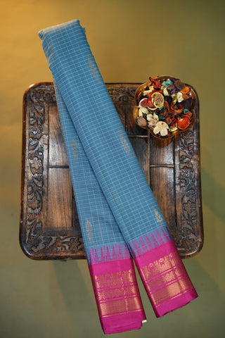 GADWAL PURE COTTON CHECKS SAREE