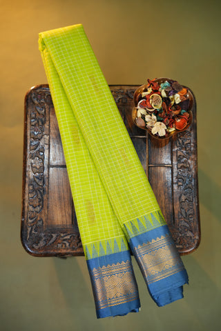 GADWAL PURE COTTON CHECKS SAREE