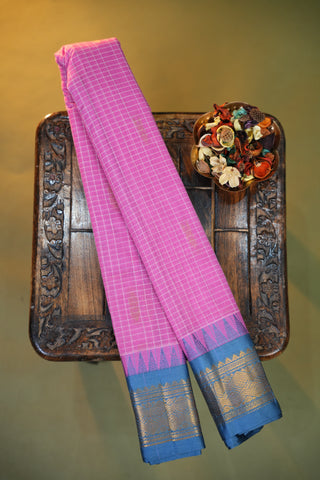 GADWAL PURE COTTON CHECKS SAREE