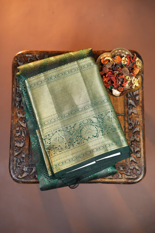 KANCHIPURAM PURE SILK HANDLOOM BROCADE SAREE