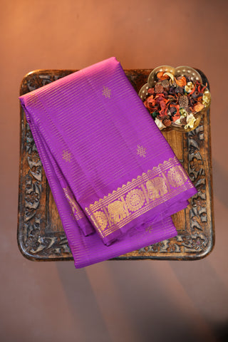 KANCHIPURAM PURE SILK HANDLOOM SELF SAREE