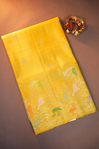 KANCHIPURAM PURE SILK TISSUE HANDLOOM SELF SAREE