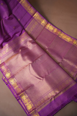KANCHIPURAM PURE SILK HANDLOOM SELF SAREE