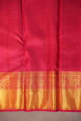 KANCHIPURAM PURE SILK HANDLOOM SAREE WITH KUTTU BORDER