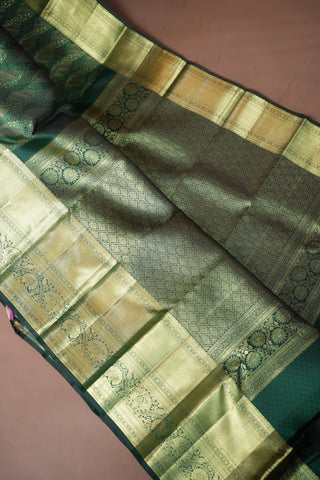 KANCHIPURAM PURE SILK HANDLOOM BROCADE SAREE