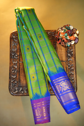 GADWAL PURE SILK GANGA JAMUNA HANDLOOM SAREE