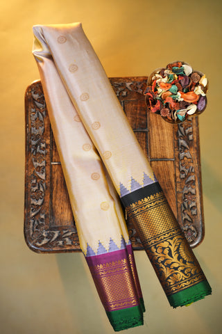 GADWAL PURE SILK GANGA JAMUNA HANDLOOM SAREE